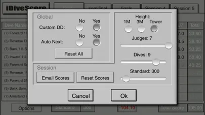 ภาพหน้าจอของ iDiveScore