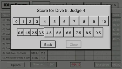 ภาพหน้าจอของ iDiveScore