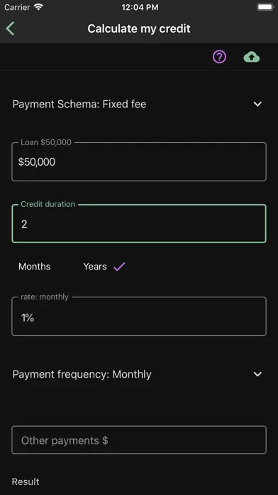 Credit Calculator App Screenshots