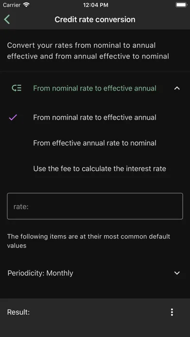 Credit Calculator App Screenshots