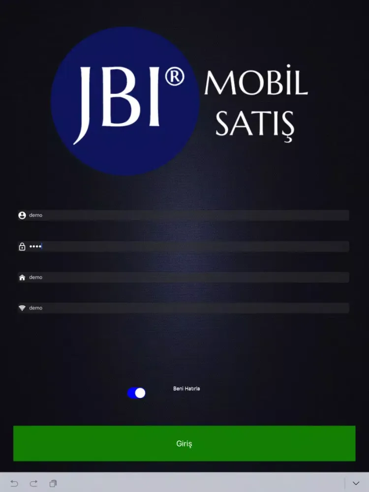 JBI Mobil Satış iPad  Screenshots