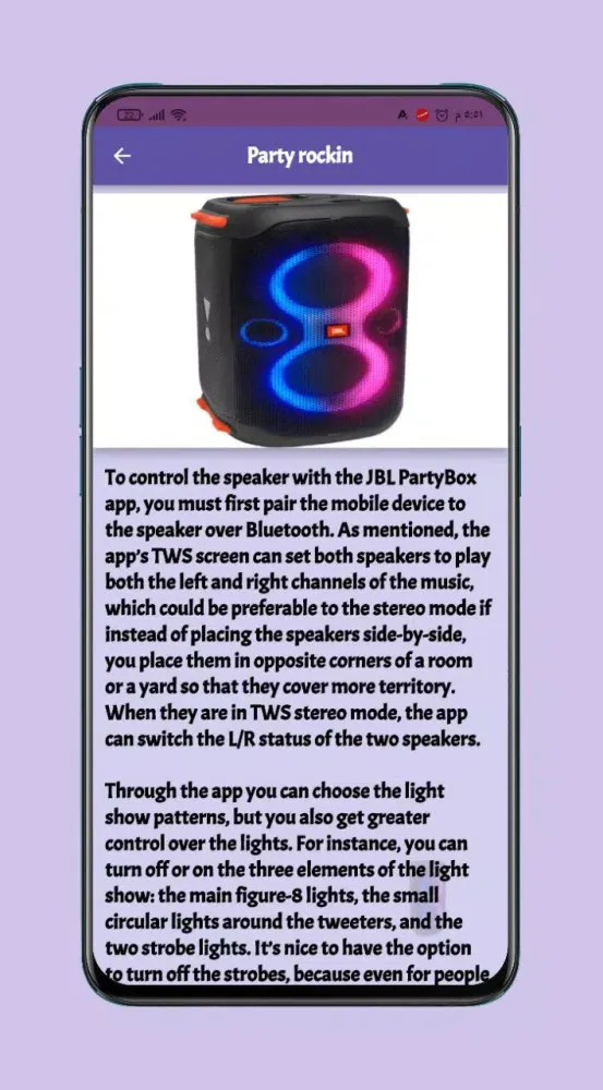 Jbl Partybox 110 Guide Screenshots
