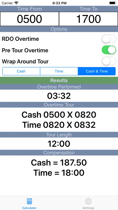Overtime Calculator 2.0应用截图