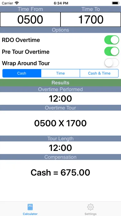 Overtime Calculator 2.0应用截图