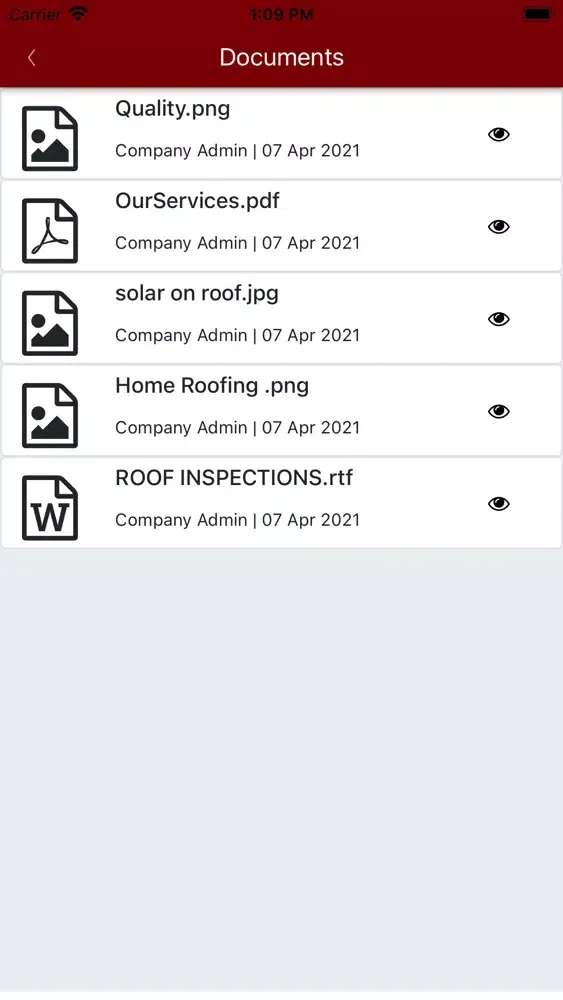 Capturas de tela do J. Carnes Roofing