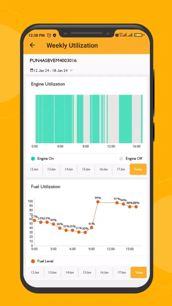 JCB Livelink Mobile App India Screenshots