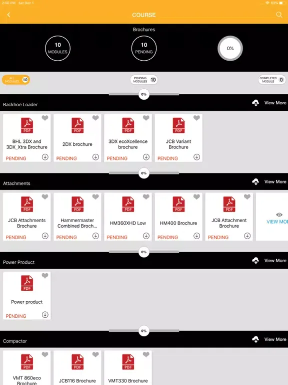 JCB Knowledge Center iPad  スクリーンショット