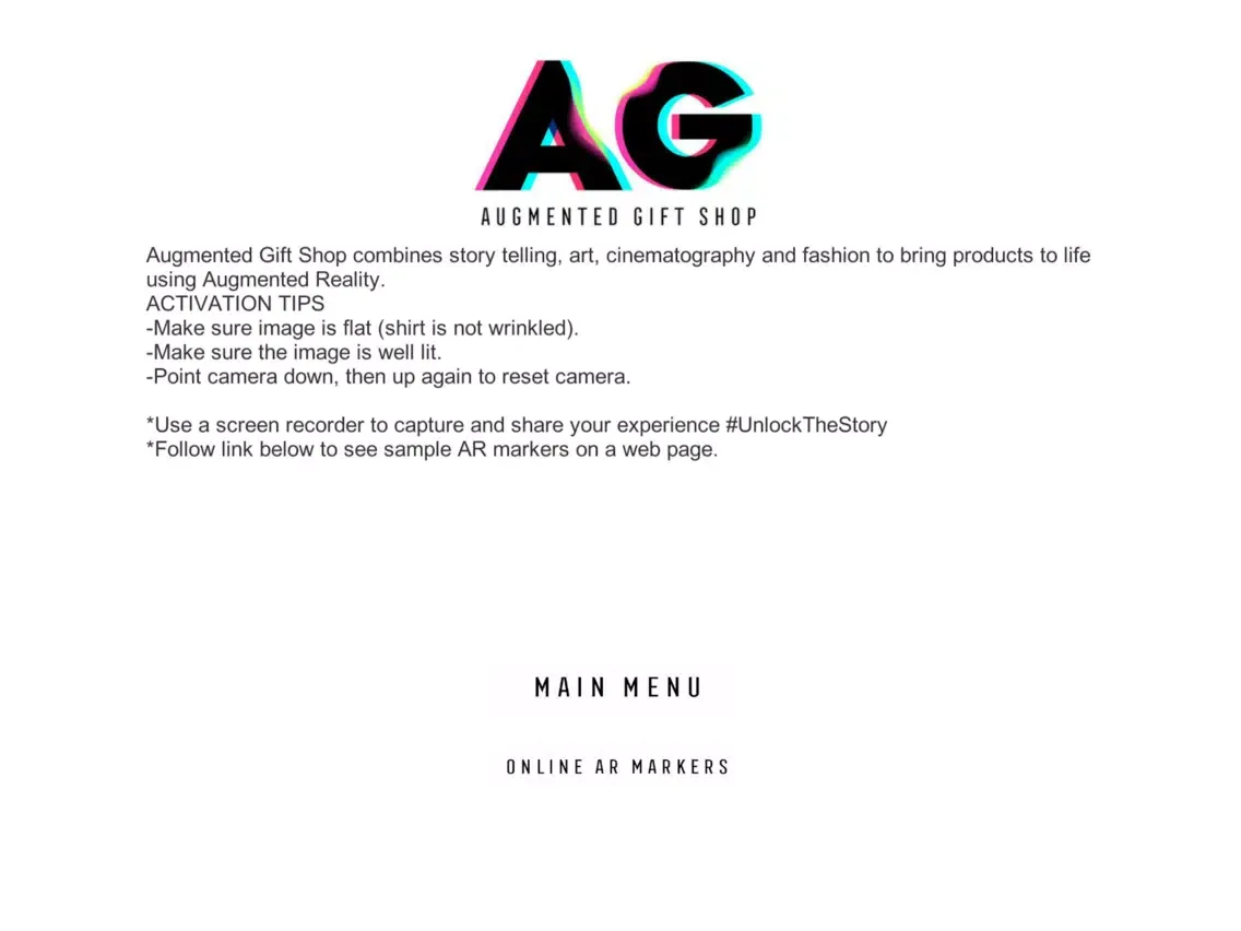 Augmented GiftShop iPad  Screenshots