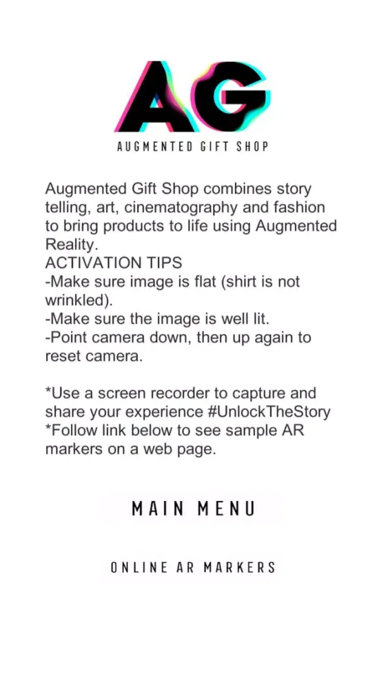 Augmented GiftShop Screenshots