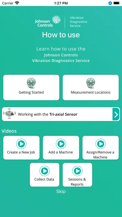 ภาพหน้าจอของ Vibration Diagnostic Service