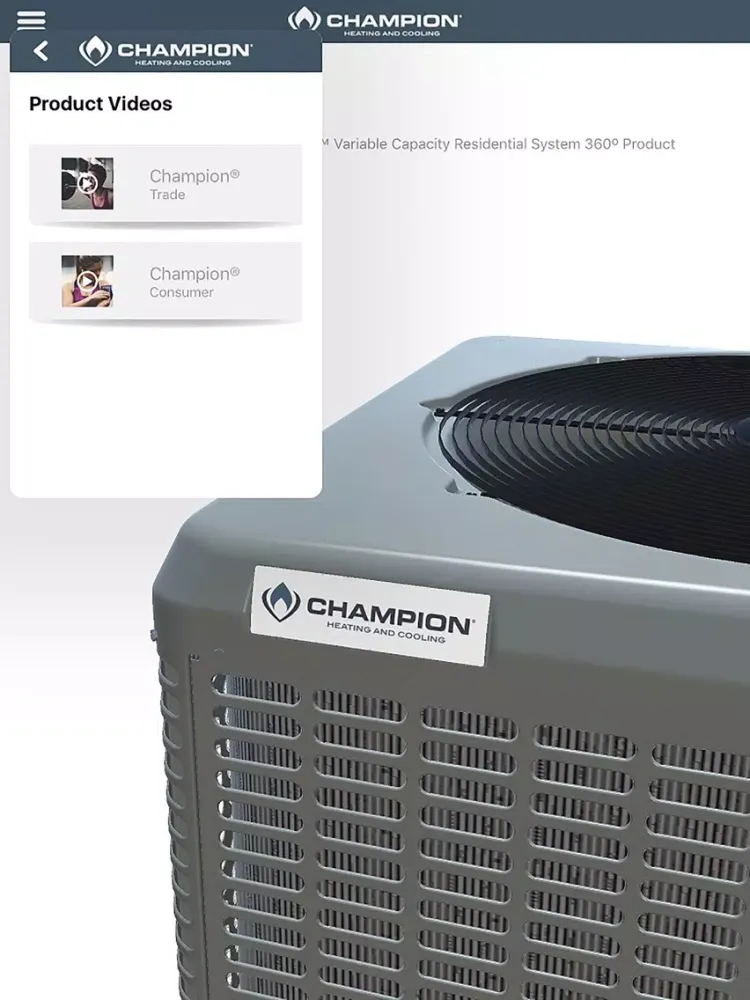 Champion® Momentum™ iPad 应用截图