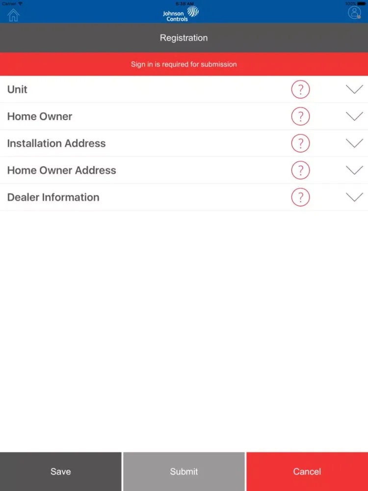 DS Warranty Registration iPad  스크린샷