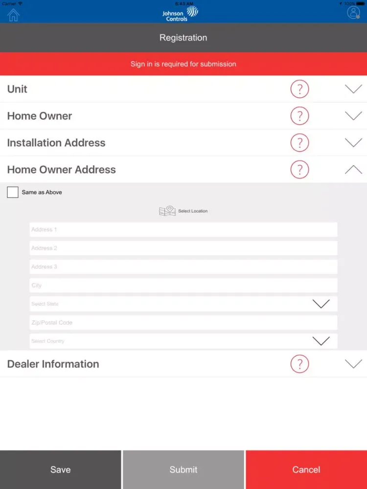 DS Warranty Registration iPad  스크린샷