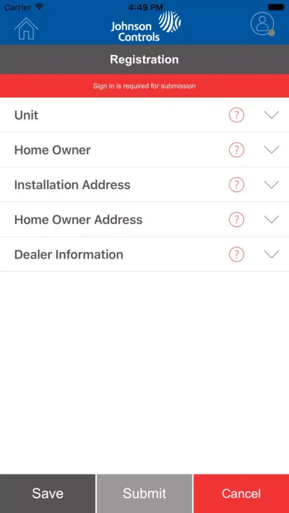DS Warranty Registration 스크린샷