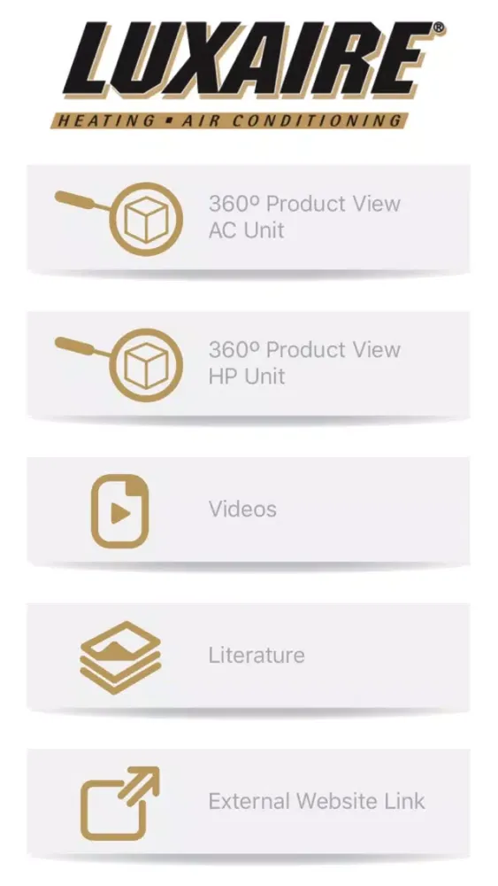 Luxaire® Acclimate™ سکرین شاٹس