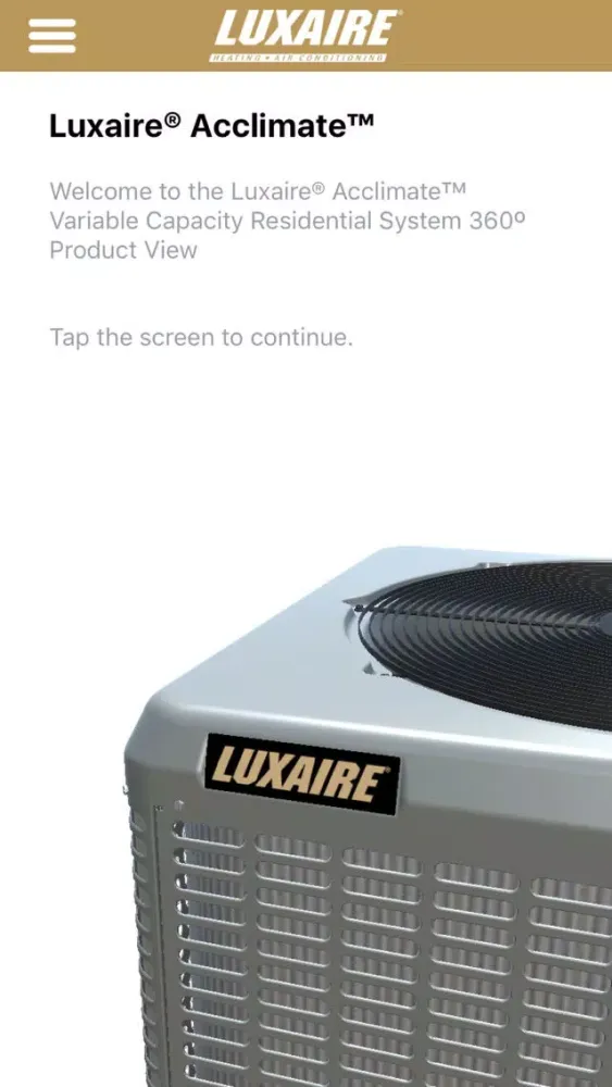 Luxaire® Acclimate™ سکرین شاٹس