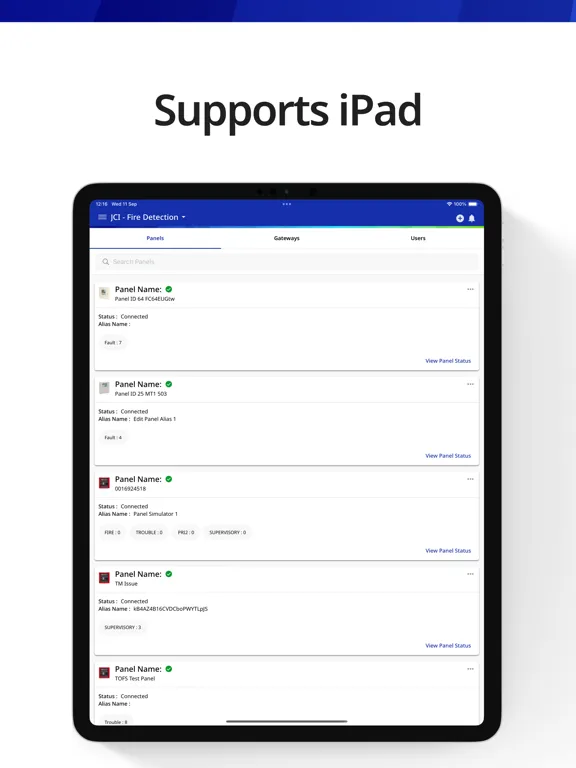 ภาพหน้าจอของ SafeLINC iPad 