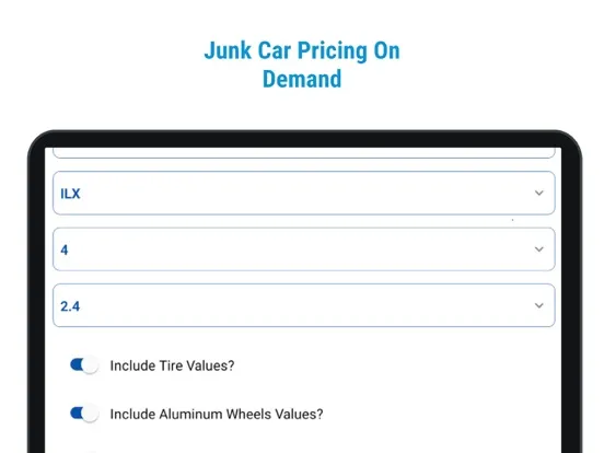 Captures d'écran de Junk Car Pricer iPad 