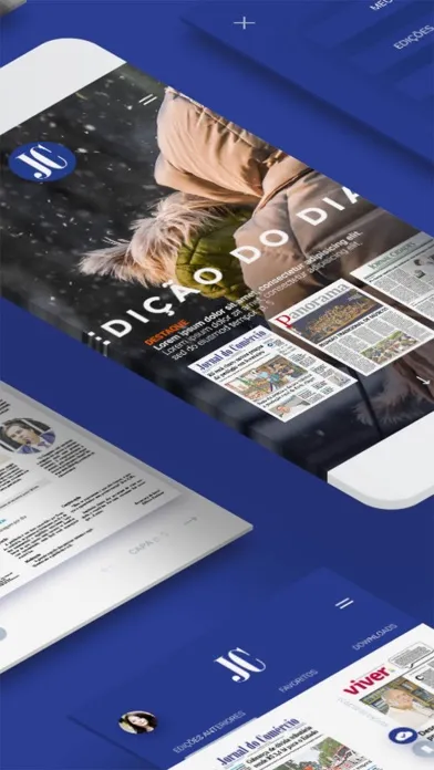 Capturas de tela do Jornal do Comércio