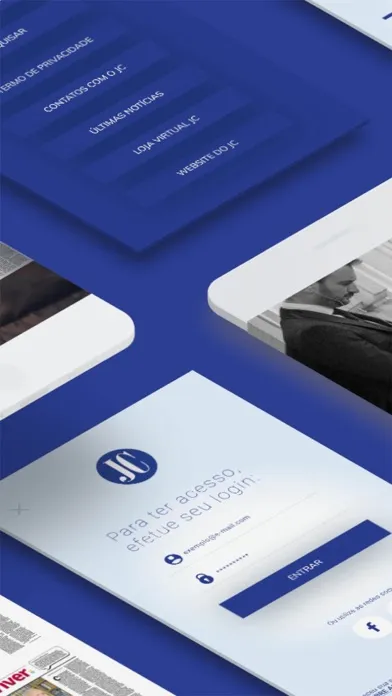 Capturas de tela do Jornal do Comércio