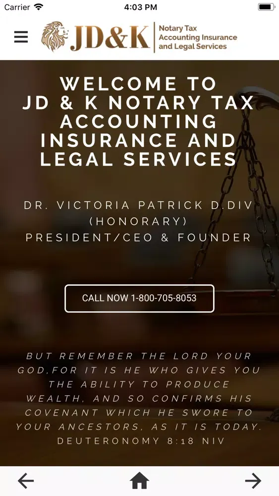 Tangkapan layar JD And K Notary Tax Legal