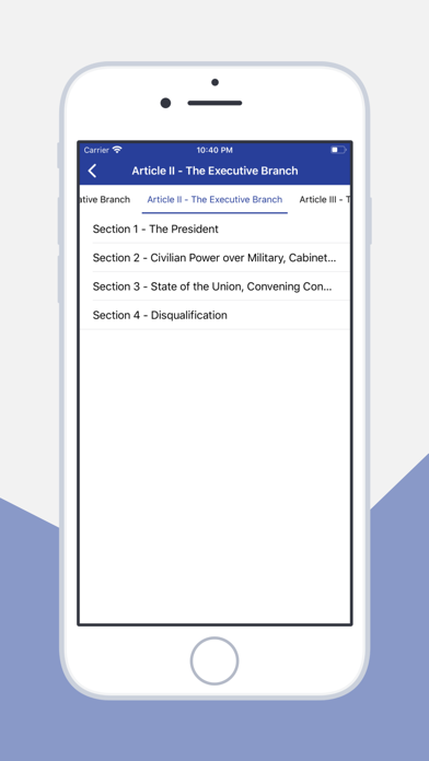 USA constitution App سکرین شاٹس
