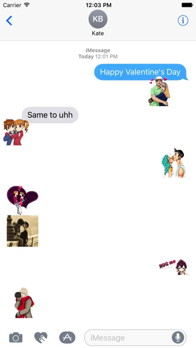 Ảnh chụp màn hình của Valentine Romance Sticker