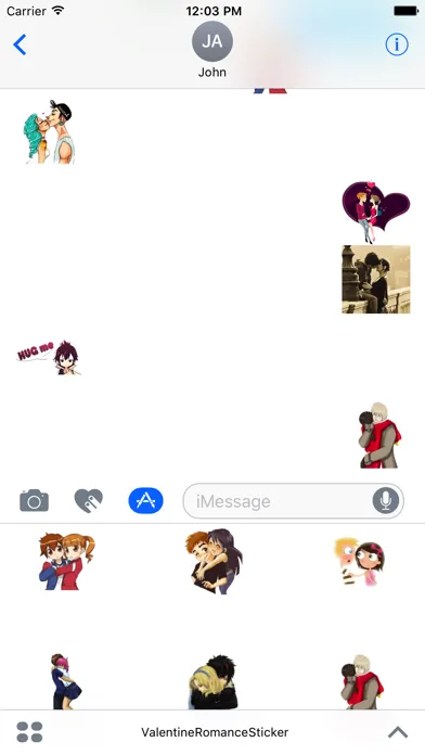 Ảnh chụp màn hình của Valentine Romance Sticker