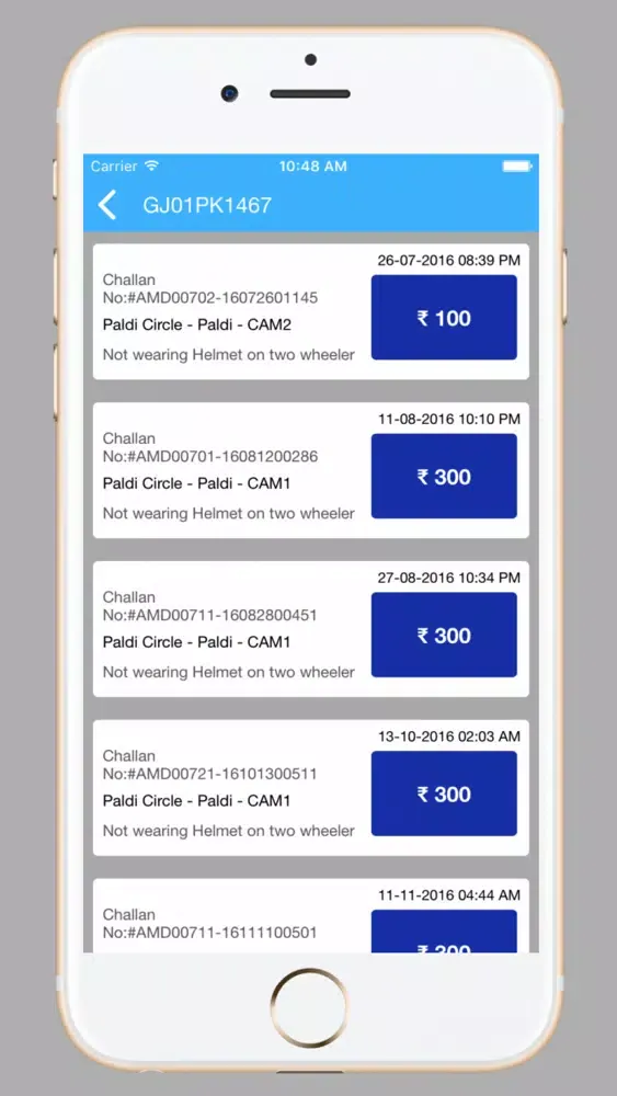 Ảnh chụp màn hình của eChallan Ahmedabad