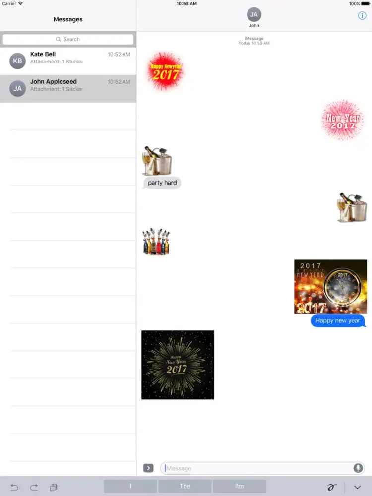Capturas de tela do NewYear2017Sticker iPad 
