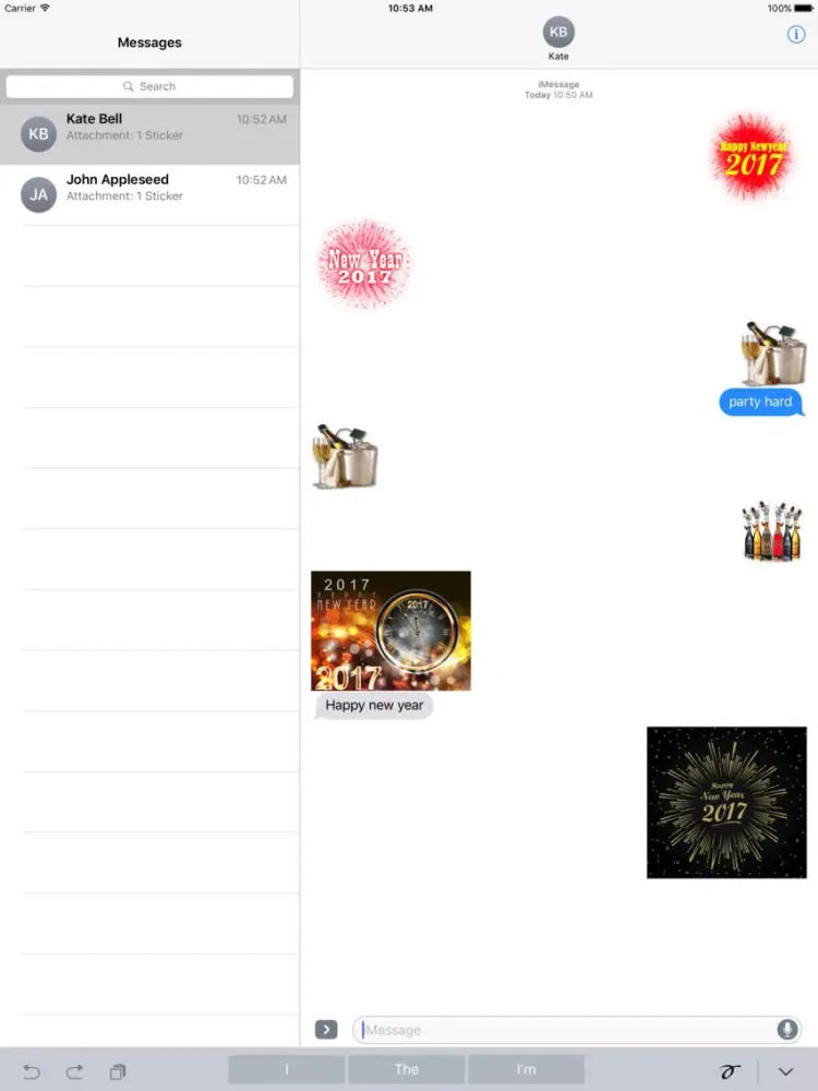Capturas de tela do NewYear2017Sticker iPad 