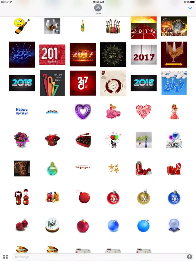 Capturas de tela do NewYear2017Sticker iPad 