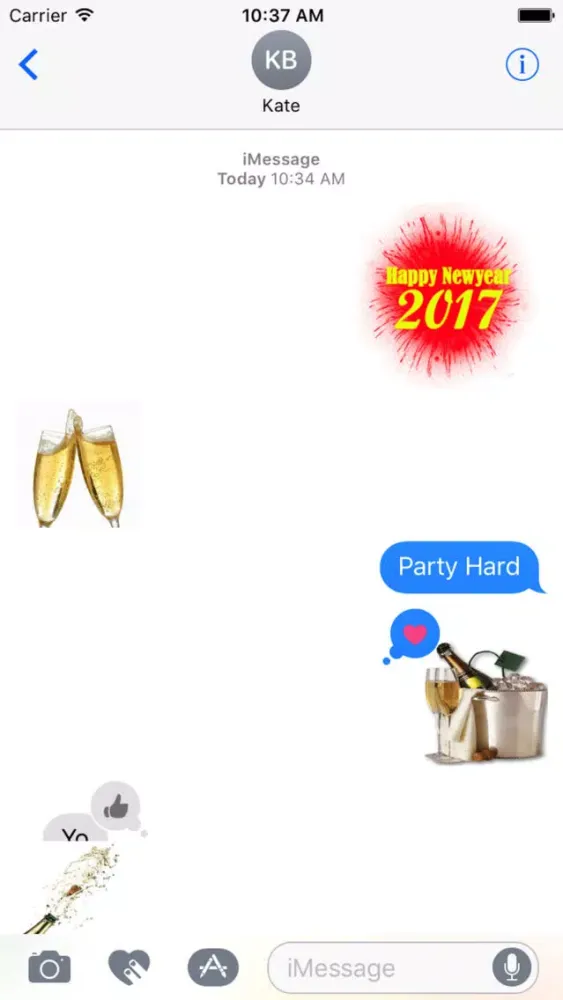 Capturas de tela do NewYear2017Sticker