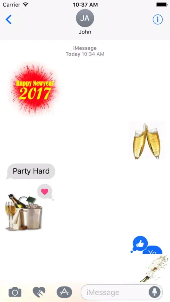 Capturas de tela do NewYear2017Sticker