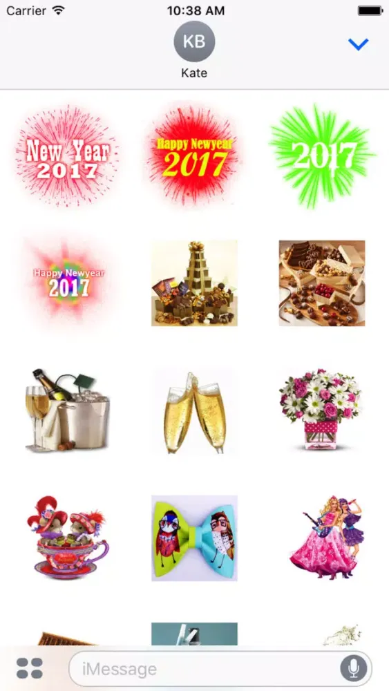 Capturas de tela do NewYear2017Sticker