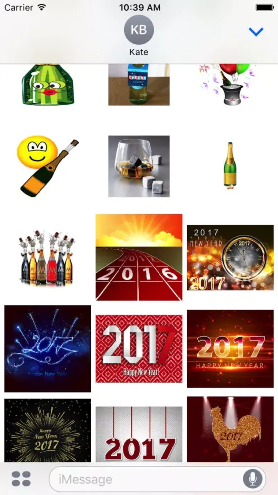 Capturas de tela do NewYear2017Sticker