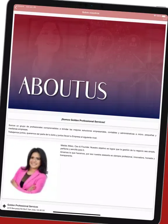 ภาพหน้าจอของ Golden Professional Services iPad 