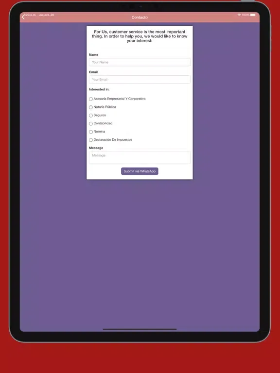 ภาพหน้าจอของ Golden Professional Services iPad 