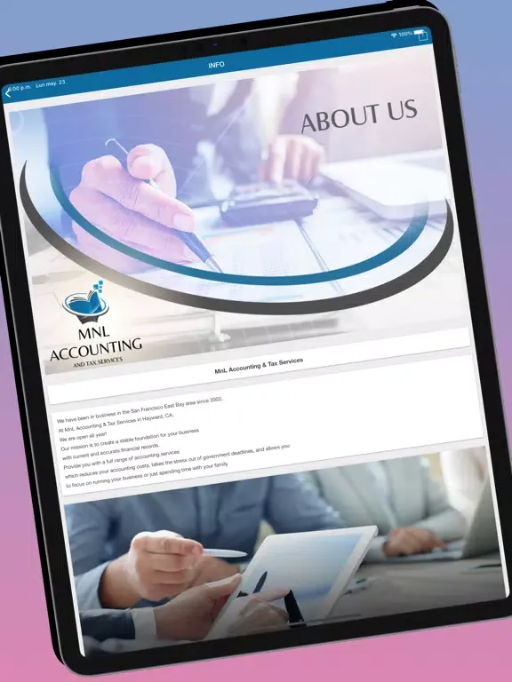 ภาพหน้าจอของ MnL Accounting iPad 