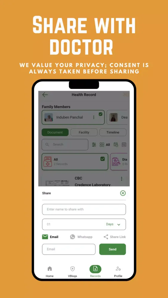 AarogyaOne ABHA PHR Screenshots
