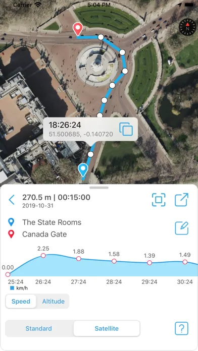 FootMark - Route recorder Screenshots