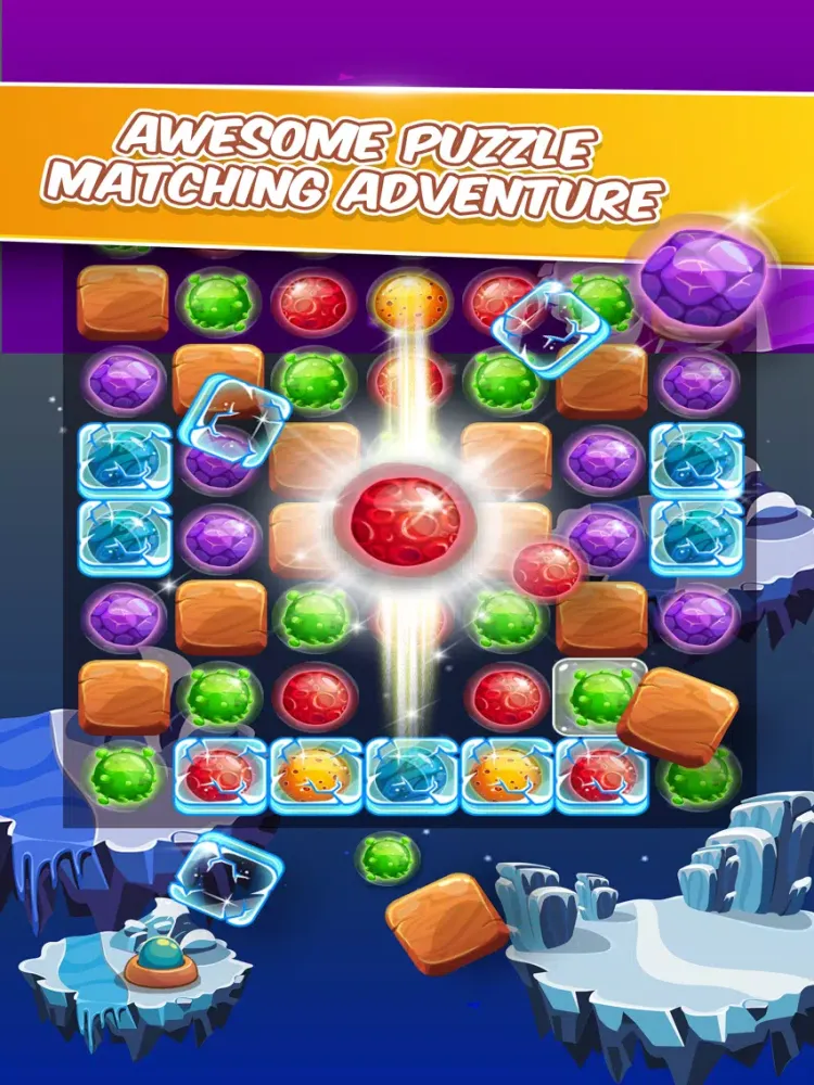 Asteroid Smash - Match 3 iPad  স্ক্রিনশট