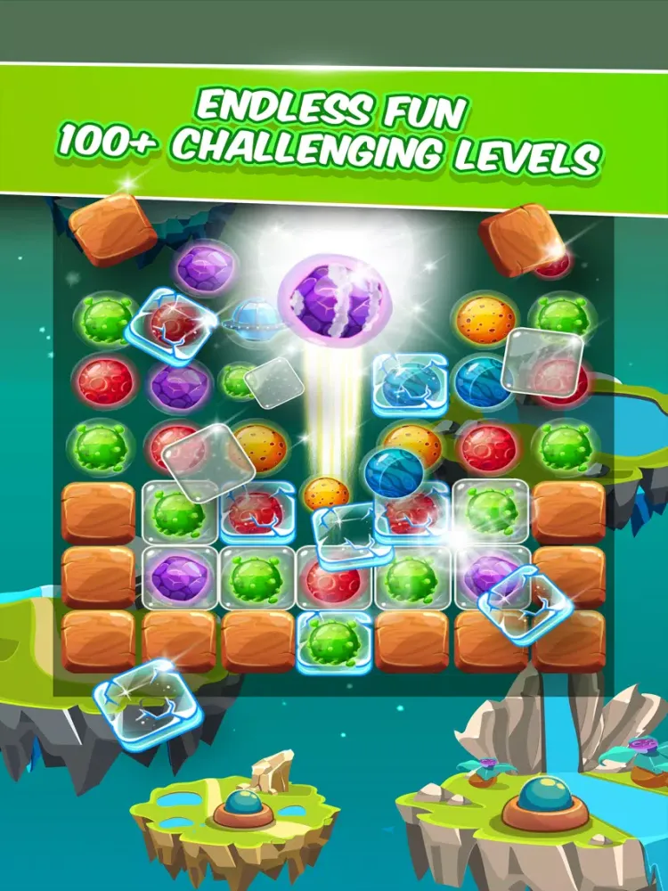 Asteroid Smash - Match 3 iPad  স্ক্রিনশট