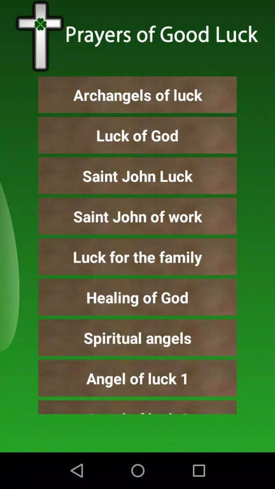 Zrzuty ekranu Prayers of good luck