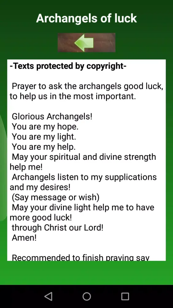 Zrzuty ekranu Prayers of good luck