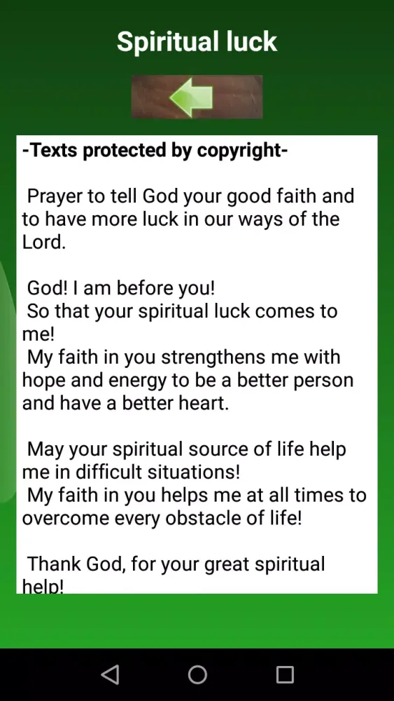 Zrzuty ekranu Prayers of good luck