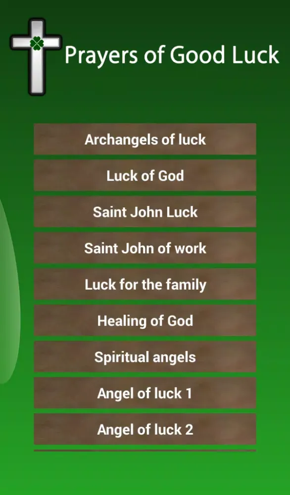 Zrzuty ekranu Prayers of good luck
