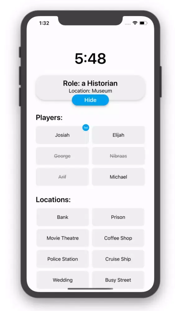 Spyfall • Mobile Screenshots