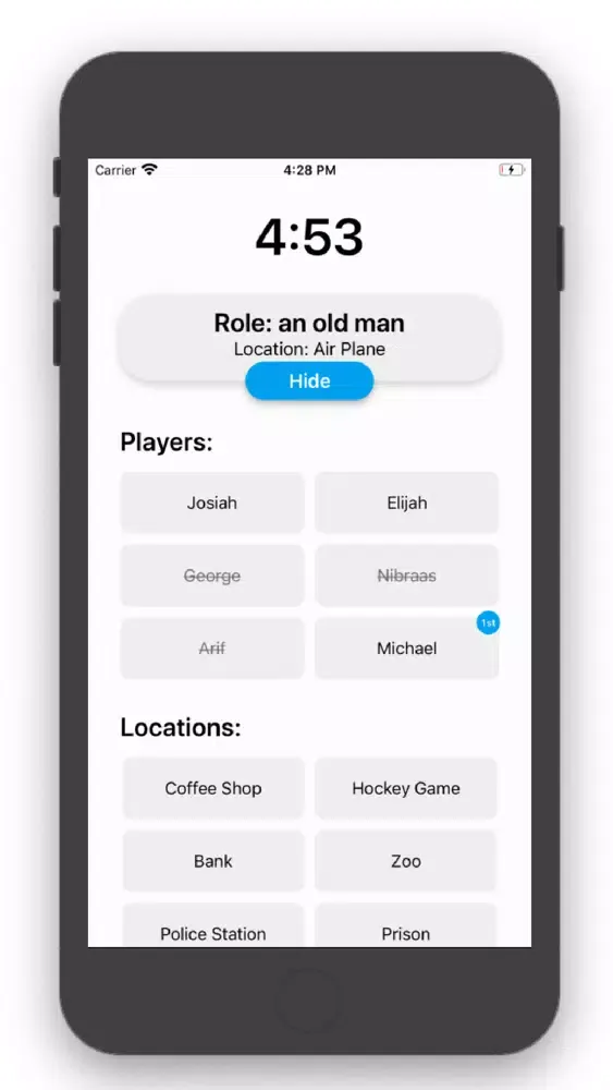 Spyfall+ • Mobile应用截图
