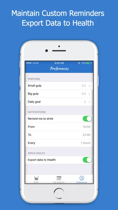 Water Drinking Reminder Pro Screenshots